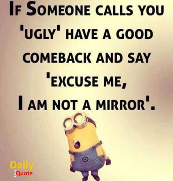 Funny Quotes and Sayings I am Not Mirror Someone Call You Ugly