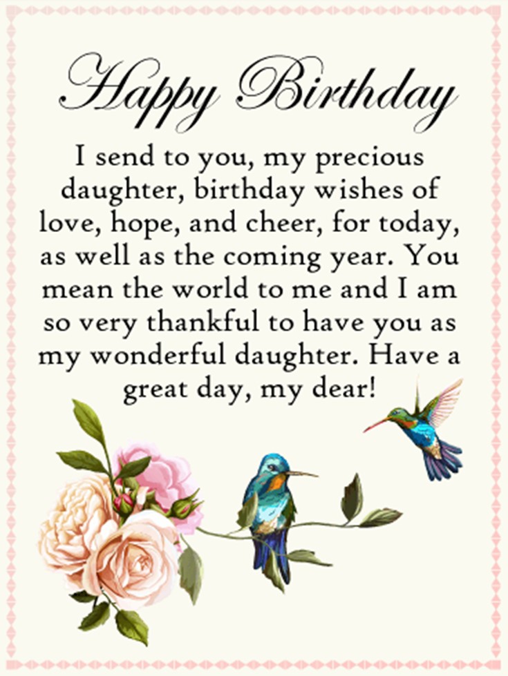 Free Printable Birthday Cards For Daughter Printable Templates
