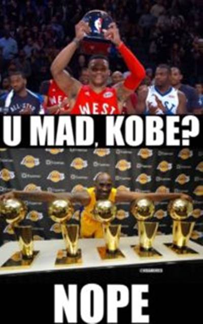 45 Funny NBA Memes Considera Images “U mad, Kobe? Nope.”