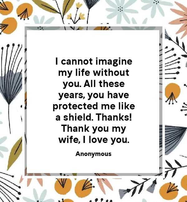 thank you my wife