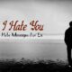I Hate You Messages For Ex Hate You Quotes For Breakup