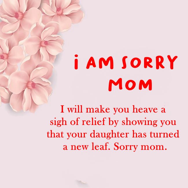 apology messages for mother