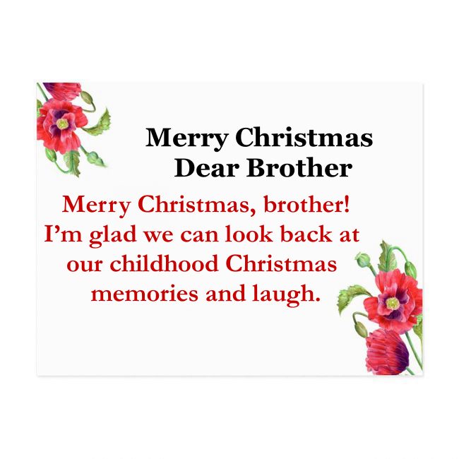 christmas card for brother