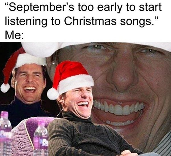 septembers too early christmas meme