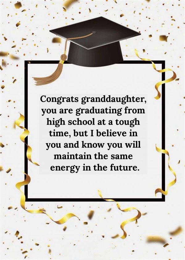 Best High School Graduation Wishes for Granddaughter with beautiful images