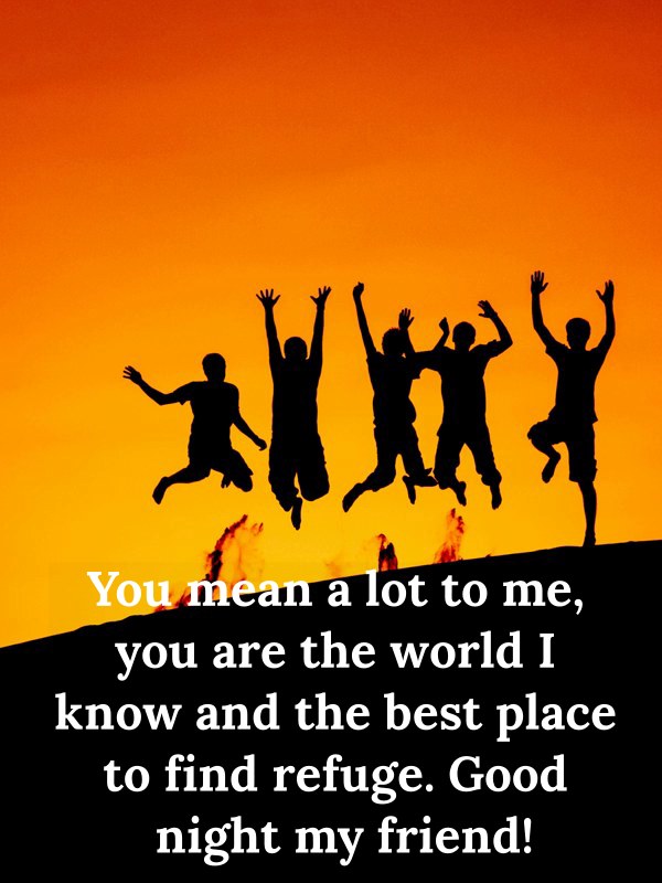 Good Night Friends Status For Someone Special