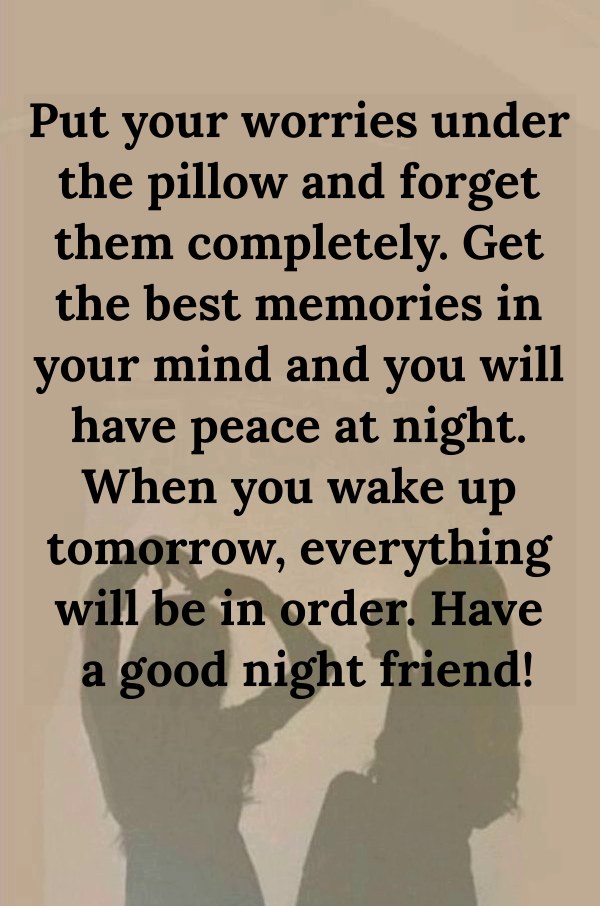 Good Night Quotes For Best Friends and friendship images