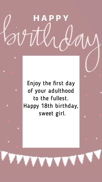 Happy 18th Birthday Messages for Girl Birthday Images