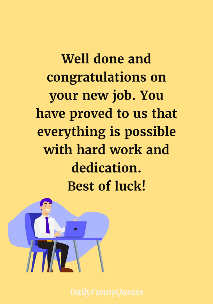 Congratulations Messages for New Job First Day