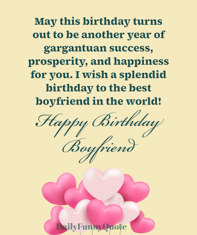 80 Happy Birthday Wishes for Boyfriend - Lovely Msg For Him –  DailyFunnyQuote