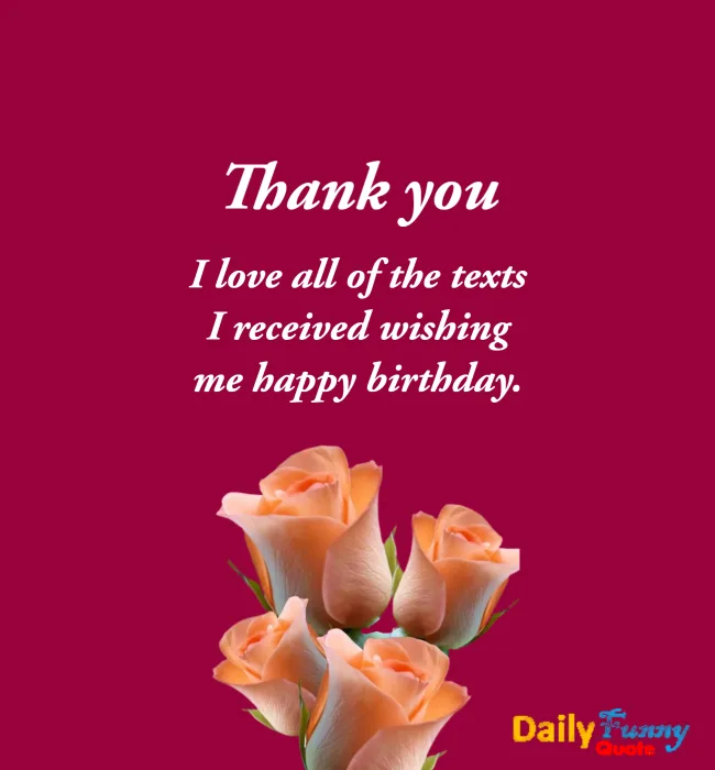 A Thank You Note for Birthday Wishes