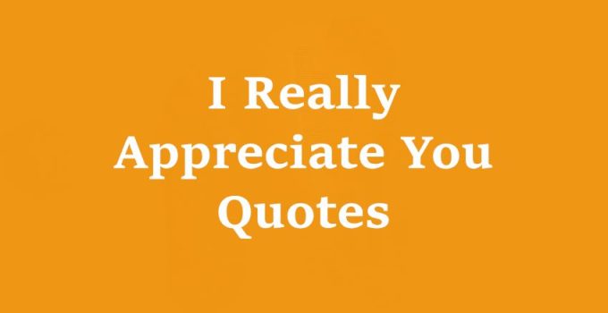 42 I Really Appreciate You Quotes